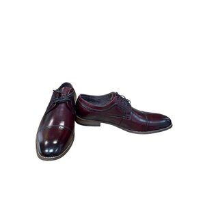 Stacy Adams Mens Burgundy Leather Oxford Dress Shoes Size 14W SKU 9780